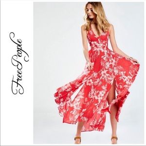 NWT FP Little Printed Tie- Back Maxi Dress